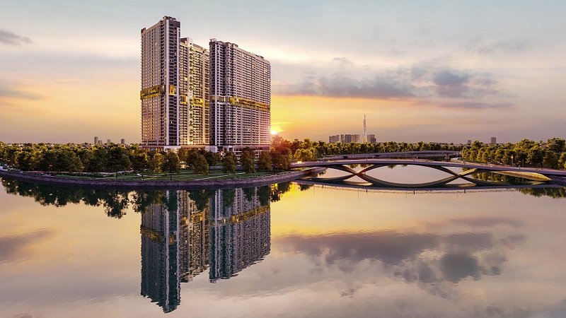 Phối cảnh dự án căn hộ The Gió Riverside Bình Dương